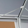thumbnail image 3 of Weather Proof Premium Magnet Notice Board 9 x (8-1/2" x 11") Paper Area, Silver Aluminum with Dry Wipe Surface, 3 of 4
