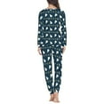 thumbnail image 3 of FOR U DESIGNS Christmas Tree Women Sleepwear Set Pajama Long Sleeve Crew Neck Tops Set of 2 Size 6XL Nightwear Long Pants for Women Jogger Loungewear Comfortable, 3 of 6
