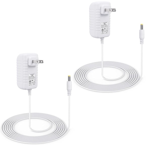 Adaptador de cable de alimentación de 15 W, paquete de 2 unidades, para Alexa Dot de 5.ª generación, blanco
