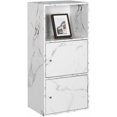thumbnail image 4 of Storage 2 Door Cabinet with Shelf, White Faux Marble, 4 of 6