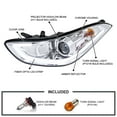 thumbnail image 4 of Spec-D Tuning Chrome LED Tube Projector Headlights Compatible with 2011-2013 Hyundai Elantra 4DR Sedan, 2013 Elantra 2DR Coupe, Left + Right Pair Headlamps Assembly, 4 of 6