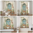 thumbnail image 6 of Country Flowers Sheer Curtains 63 Inches Long, Farmhouse Floral Windows Pots Plants Light Filering Curtains, Breathable Simi Curtain Privacy Drapes for Living Room Bedroom Window Treatment, 6 of 9