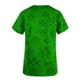 thumbnail image 3 of TIMIFIS Green V-Neck Scrub for Women Summer Scrub Tops Workwear Nursing Scrub Shirts Printed Short Sleeve Uniform Scrub Tops with Pockets - Spring/Summer, 3 of 4