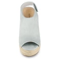 thumbnail image 2 of Sandalias De Cuña Tacón De Plataforma Alpargata Para Mujer Gris 41, 2 of 7