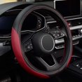 thumbnail image 1 of LABBYWAY Microfiber Leather Car Steering Wheel Cover, Universal 15 Inch Anti-Slip Wheel Protector (Claret), 1 of 7