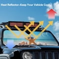thumbnail image 5 of FUIALDOLG Funny Beach Starfish Car Sun Shade Cover Foldable Car Windshield Sun Shade Block UV Rays Heat Keep Vehicle Cool for Cars SUV Off-road Vehicle Trucks 52.95"x16.14", 5 of 7