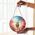 thumbnail image 2 of Hello 2025 Golden Retriever Celebrates Happy New Year Firework Balloon Stained Glass Suncatcher Goldens Dog Lover Gifts Idea Window Hanging Sign Decor - 02024, 2 of 5