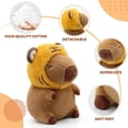 thumbnail image 3 of Soft Capybara Plush (Tiger Capybara), 3 of 8