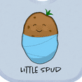 thumbnail image 4 of Inktastic Little Spud Blue Boys or Girls Baby Bib, 4 of 4
