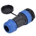 thumbnail image 4 of Waterproof Connector Back Nut IP68 Aviation Power Socket 380V 10A for Cable Wire SP28, 4 of 7