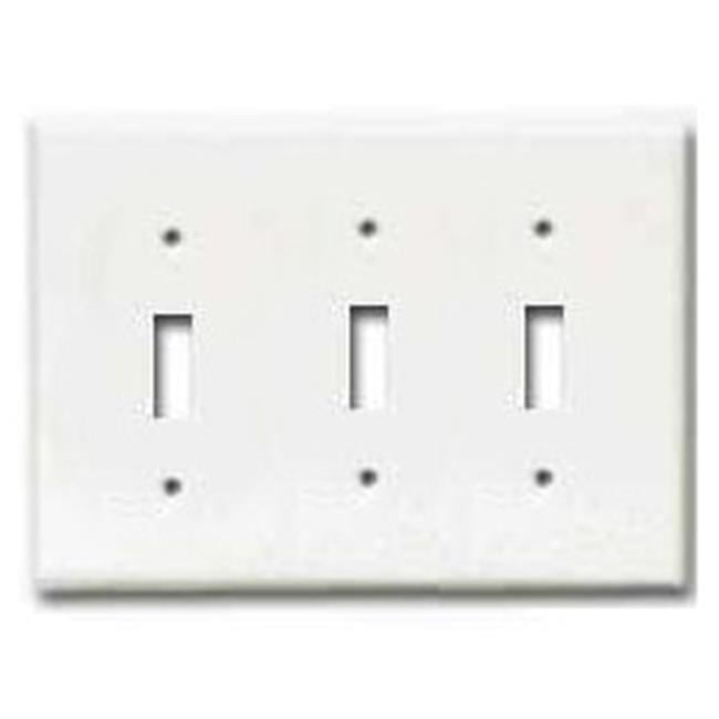 Cooper Wiring 2141W-BOX 3 - Gang Standard Switch Plate, White