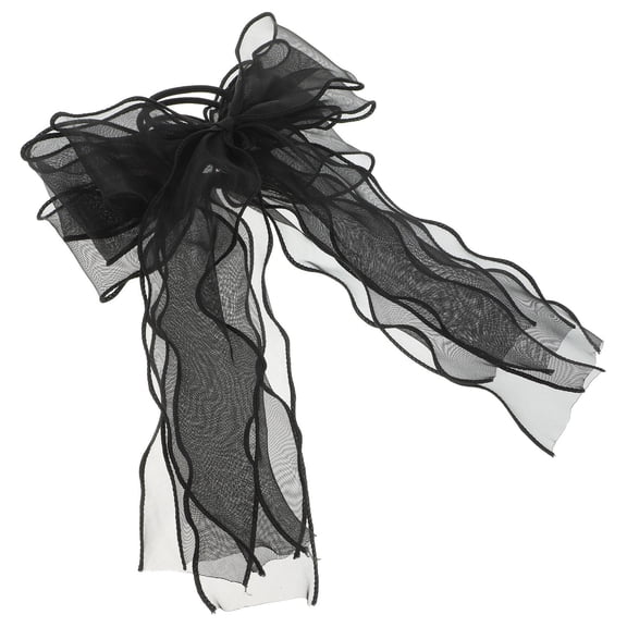 Tineasur Cute Hair Bows For Women Black Organza Holds Thick Hair Ceremony