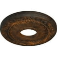 thumbnail image 3 of Ekena Millwork 12 1/8"OD x 3 5/8"ID x 7/8"P Nadia Ceiling Medallion (Fits Canopies up to 4 7/8"), Hand-Painted Rust, 3 of 8