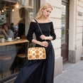 thumbnail image 5 of FORMRS Women Crossbody Purse with Chain Strap Vegan Leather Shoulder Handbag, Orange Geometric Pattern, 5 of 7