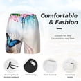 thumbnail image 5 of Daiia Butterfly In Blossoms Zen Mens Swim Trunks Swim Shorts Quick Dry Swim Shorts with Mesh Lining Pockets-Large, 5 of 9