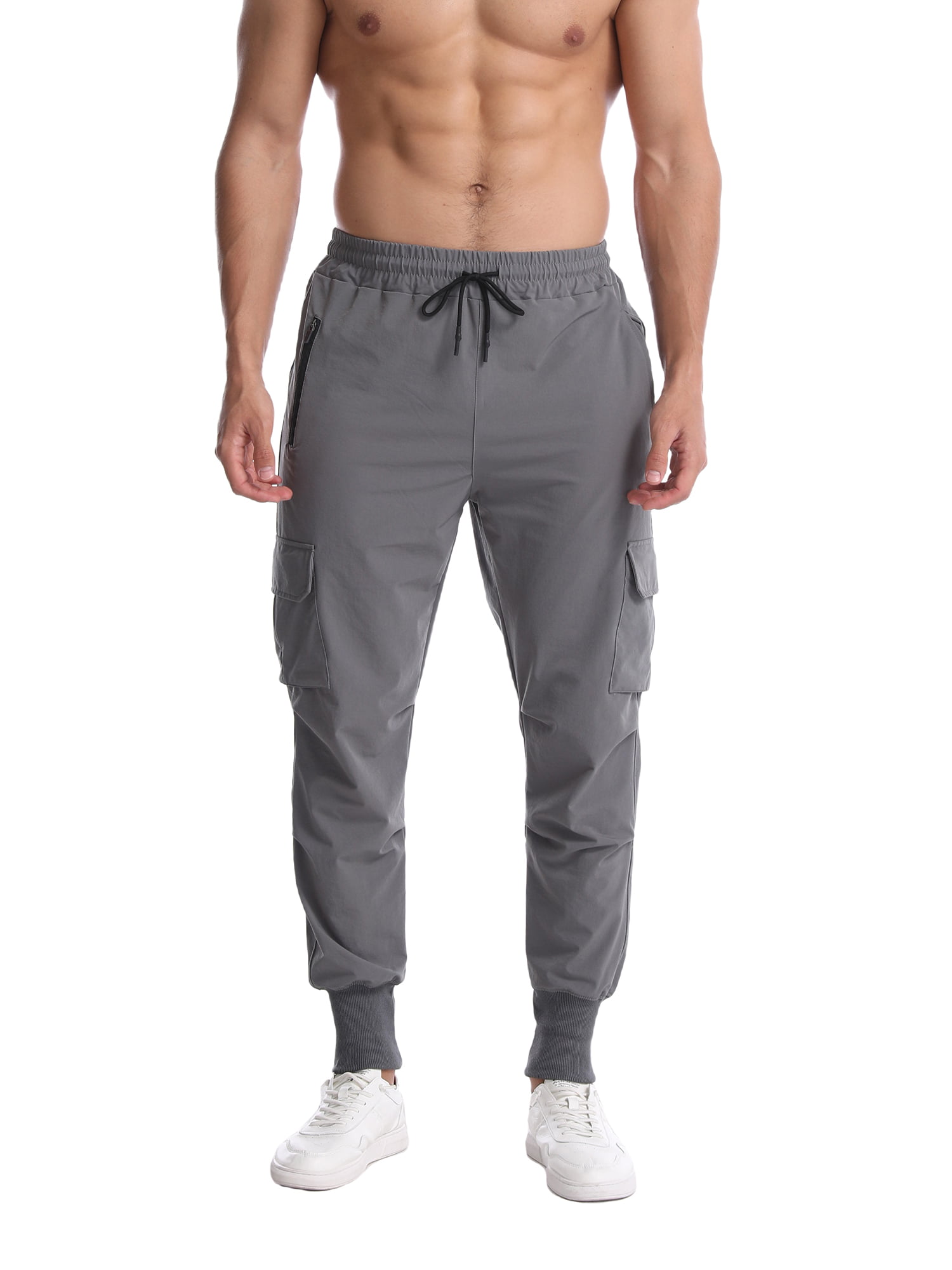 Reebok Mens Legacy Pants Trousers Bottoms Grey Sports Gym Breathable Lightweight 