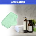 thumbnail image 3 of Vocoste Soap Dish Keep Soap Dry for Bathroom Kitchen Silicone Light Green 13.5x10.5cm, 3 of 7
