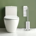 thumbnail image 6 of Dznils Free Standing Stainless Steel Toilet Paper Holder with Roll Reserve, Silver, 6 of 9