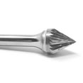 thumbnail image 3 of SJ-5 Double Cut Cone 60 Degree 1/2" x 7/16" Carbide Burr Bur Tool Die Grinder Bit 1/4" Shank, 3 of 6