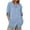 Sky Blue, variant on Snoarin Women Shirts Solid Color V-neck Loose Button Blouse 3/4Sleeve Casual Work Tunic Tops S-2XL