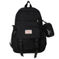 thumbnail image 2 of Mochila Mochila Niñas Impermeable Sólido Cremallera Ventilar Mochila Negro, 2 of 8