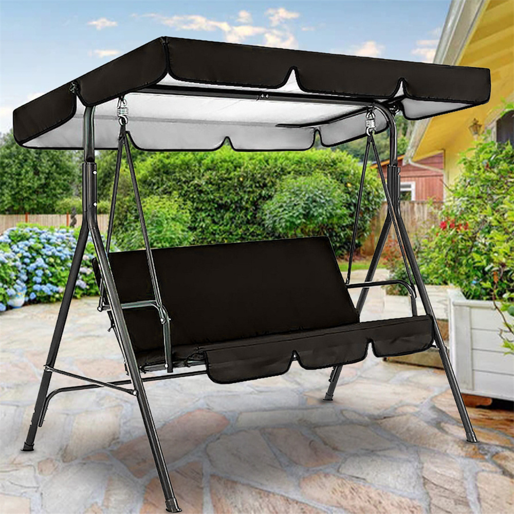 Swing Waterproof Oxford Cloth Canopy, Garden Swing Seat Replacement Canopy, Double Swing Replacement Canopy, Outdoor Patio Ham-mock Swing Seat Cover, 76.05"x48.75"x5.85" ​Swing Canopy Cover - image 1 of 6