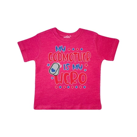 

Inktastic Memorial Day My Godmother is My Hero Gift Toddler Boy or Toddler Girl T-Shirt
