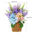 thumbnail image 2 of Fankiway Spring Summer Front Door Hanger Basket Wreath, Mother's Day Lavender Blue Purple Wreath, Mother's Day Gift Home Porch Farmhouse Decor, 2 of 7