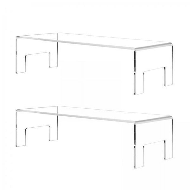 Soporte de estante de Almacenamiento CUTICAT 2x2pcs Acrílico Transparente estante de exhibicion