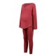 thumbnail image 4 of Conjunto de traje de pantalones largos de dos piezas de manga larga con cuello en V de color sólido casual de maternidad Fridja  hfkajh101601, 4 of 9