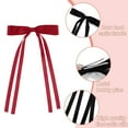 thumbnail image 6 of Women’s Tassel Ribbon Bowknot Hair Clips - Long Tail Solid Barrettes, Metal Clip Soft Material, Suitable for Thick/Curly Long Hair, 6 of 6