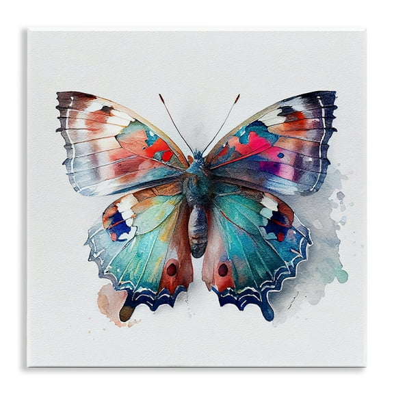 Stupell Industries Modern Splash Butterfly Animals & Insects Painting Unframed Art Print Wall Art, 12 x 12