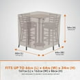 thumbnail image 3 of Modern Leisure Monterey Outdoor Patio Bar Table & Chair Set Cover, 66"L x 64"W x 34"H, Beige, 3 of 14