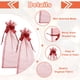 thumbnail image 3 of Uxcell 30pcs Bolsas de Vino de Organza, 15x5.5" Bolsas de Regalo de Malla con Lazo para Bodas y Cumpleaños, Rojo Vino, 3 of 7