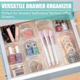 7PCS Clear Plastic Drawer Organizer, Desk Drawer Organizer Tray 4 Size