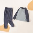 thumbnail image 4 of CAUYDYBoys Girls Soft Cotton Sleepwear Set Long Sleeve Pajamas with Pants 2PCS Kids Comfort Loungewear Cute Nightwear Set(L101-Grey,14-15 Y), 4 of 7