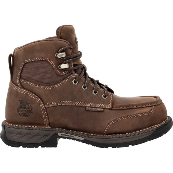 Georgia Boot Athens 360 6" Side-Zip Waterproof Nano Composite Toe Moc-Toe Work Boot