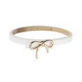 thumbnail image 2 of sunsanly Women Belt Solid Color Metal Bowknot Decorated Imitation Leather Strap Belt Adjustable Holes Slim Waistband, 2 of 8