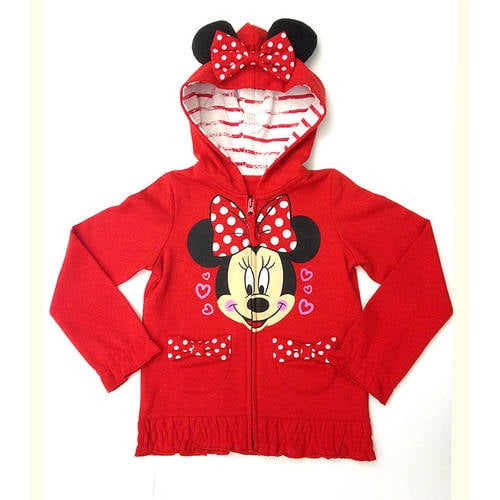 Minnie Mouse Minnie Mouse Toddler Girls Costume Zip Hoodie Walmart