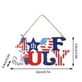 thumbnail image 6 of SDJMa USA Letter Wood Sign American Star Patriotic Gnome Hanging Wooden Plaque with Ropes for Memorial Day Veterans Day Independence Day Decorative, 6 of 8