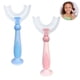thumbnail image 2 of Cepillo de dientes en forma de U para niños, cepillo de dientes de entrenamiento manual, cabezal de cepillo de silicona líquida suave, limpieza oral de 360°, cepillo de dientes tipo U para niños pequeños y niños Vhermosa 223333-1, 2 of 8