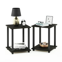 Deals on Furinno 12127EX/BK Simplistic End Table, Set of Two