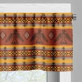 thumbnail image 3 of Ambesonne Tribal Valance Pack of 2, Indigenous Motifs, 42"X18", Cinnamon Marigold Grey, 3 of 5