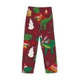 thumbnail image 5 of Junzan Men'S Pajama Pants Dinosaur Christmas Happy New Year Sleepwear Pants Pj Bottoms Drawstring And Pockets, 5 of 9