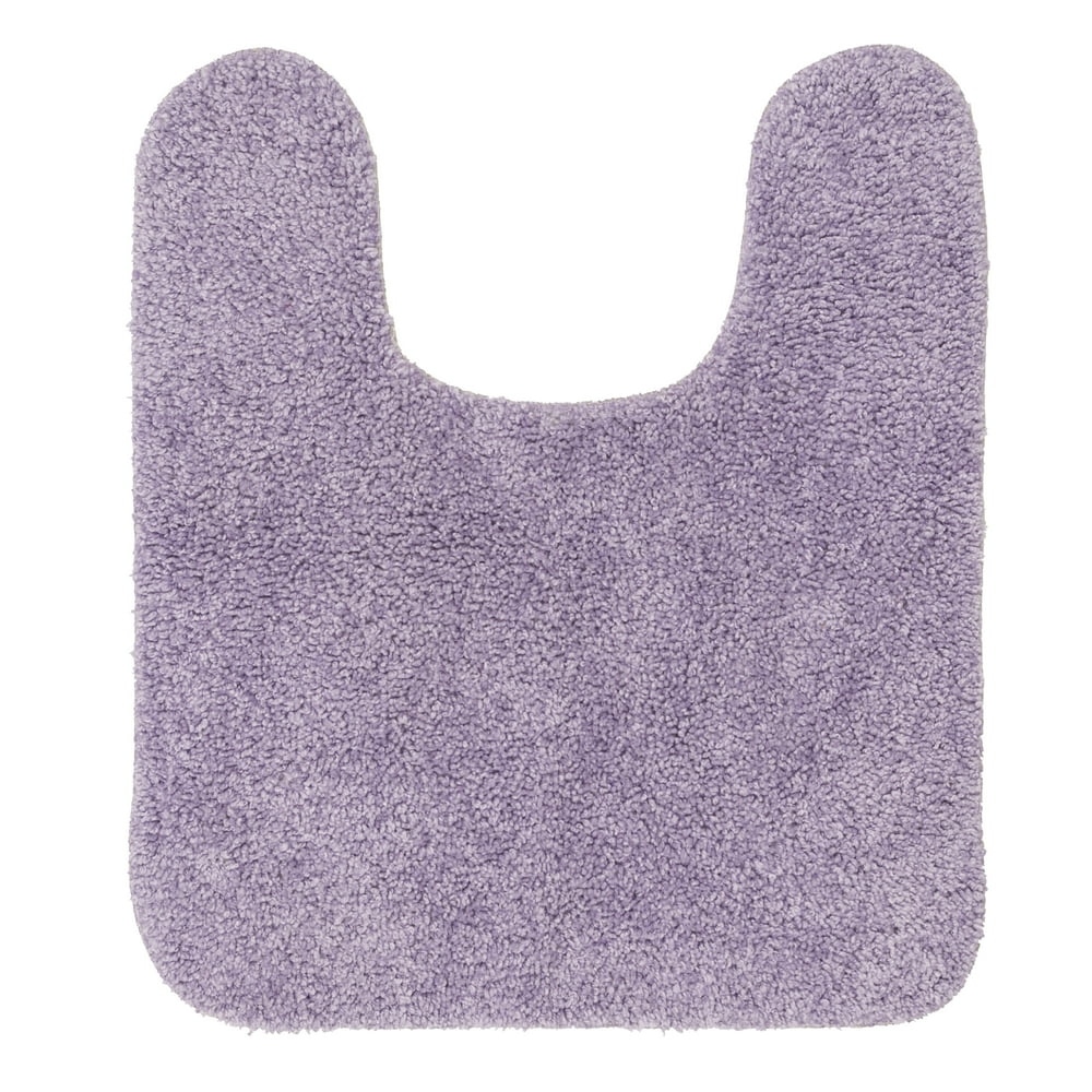 Mainstays Basic Polyester Bath Rug, Lavender Sky, Contour 19.5" x 32
