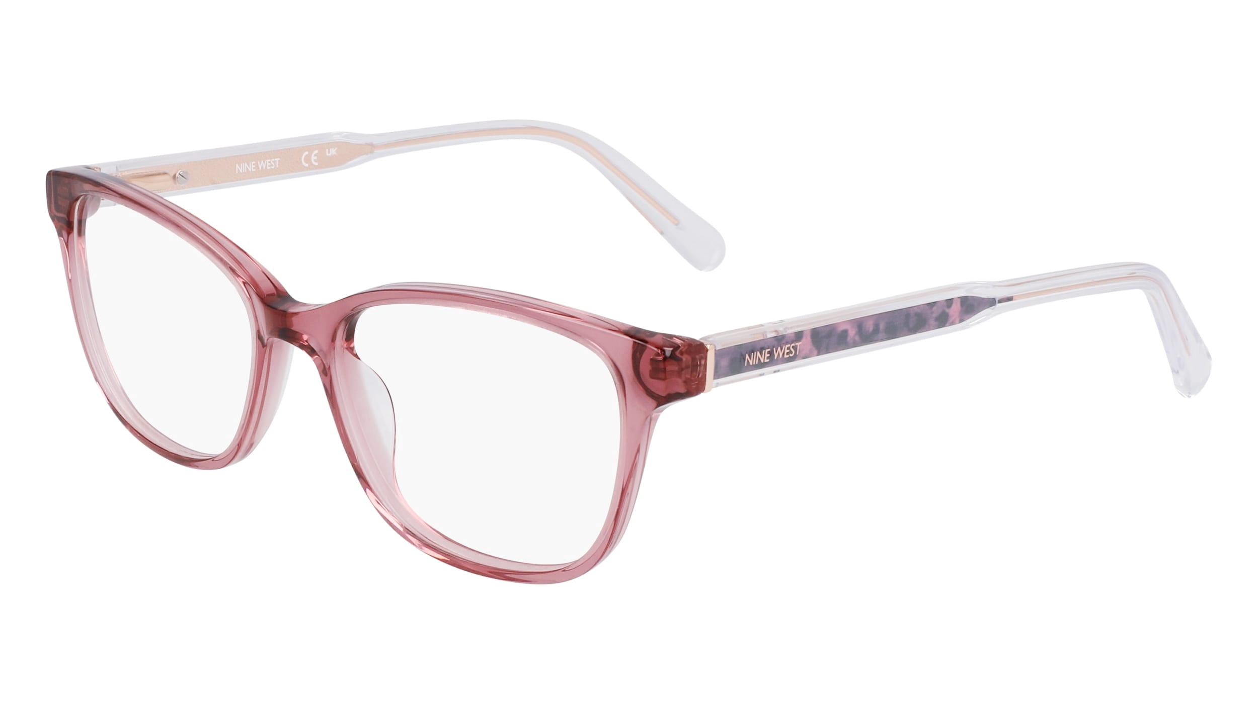 New NINE WEST NW-5217 505 Crystal Plum Eyeglasses 49/16/135 Eyeglasses NINE WEST NW 5217 505 Crystal Plum - Walmart.com main image 4