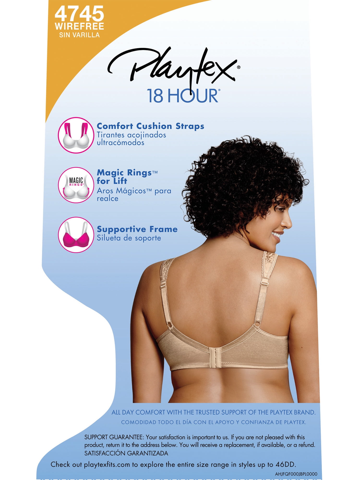 Playtex 18 Hour Ultimate Lift & Support Wireless Bra Nude 40DDD