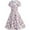 Purple, variant on Vintage Floral Midi Dress for Women 1950s Style Short Sleeve A-Line Swing Dress Summer Elegant Fit and Flare Dress