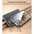 thumbnail image 5 of Magnetic Matallic Glossy Clear for iPhone 13 Case with Full Camera Cover Protection [No.1 Strong N52 Magnets] [Military Grade Drop Protection] for Women Girls Phone Case (6.1")-Space Black, 5 of 12