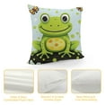 thumbnail image 4 of JEUXUS Throw Pillow Covers On And Cushion Covers Cartoon Green Peas Dragonfly Exotic Beautiful Home Decorative Throw Pillowcases For Patio Sofa Couch, 4 of 5